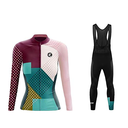 UGLY FROG Damen Radtrikot Set Fahrrad Trikot Langarm + Radhose mit Sitzpolster Fahrradbekleidung MTB Sportanzug Fleecefutter UGLY FROG Damen Radtrikot Set Fahrrad Trikot Langarm + Radhose mit Sitzpolster Fahrradbekleidung MTB Sportanzug Fleecefutter von UGLY FROG