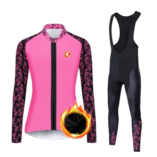 UGLY FROG Damen Radtrikot Set Fahrrad Trikot Langarm + Radhose mit Sitzpolster Fahrradbekleidung MTB Sportanzug Fleecefutter UGLY FROG Damen Radtrikot Set Fahrrad Trikot Langarm + Radhose mit Sitzpolster Fahrradbekleidung MTB Sportanzug Fleecefutter von UGLY FROG