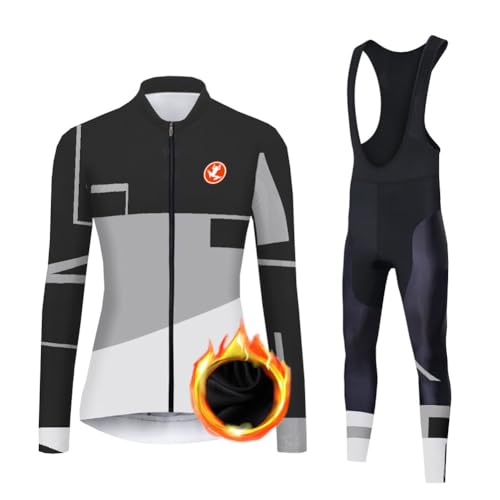 UGLY FROG Damen Radtrikot Set Fahrrad Trikot Langarm + Radhose mit Sitzpolster Fahrradbekleidung MTB Sportanzug Fleecefutter UGLY FROG Damen Radtrikot Set Fahrrad Trikot Langarm + Radhose mit Sitzpolster Fahrradbekleidung MTB Sportanzug Fleecefutter von UGLY FROG