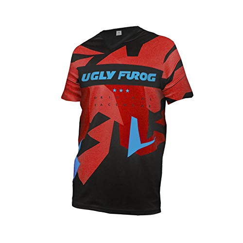 UGLY FROG Herren Downhill Jersey, MTB Männer T-Shirt, Mountainbike/Motocross Herren Langarm/Kurze Ärmel Fahrrad Trikot T Shirt Radtrikot Cycling Jersey für Radsport DEHerDownF04 von UGLY FROG