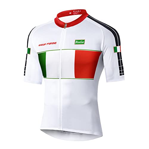 UGLY FROG Herren Kurzarm Radtrikot,Fahrradtrikot mit 3 Rückentaschen,Fahrradbekleidung mit durchgehendem Reißverschluss,Feuchtigkeitstransport,Atmungsaktiv,Schnell Trocknend UGLY FROG Herren Kurzarm Radtrikot,Fahrradtrikot mit 3 Rückentaschen,Fahrradbekleidung mit durchgehendem Reißverschluss,Feuchtigkeitstransport,Atmungsaktiv,Schnell Trocknend von UGLY FROG
