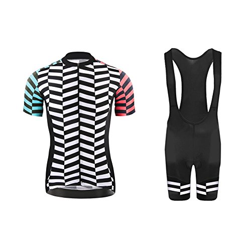 UGLY FROG Herren Radsport Set Kurzarm Fahrradtrikot Atmungsaktiv Trikot + Radhose mit Sitzpolster Fahrradsport Anzüge Radsport-Bekleidung für Männer von UGLY FROG