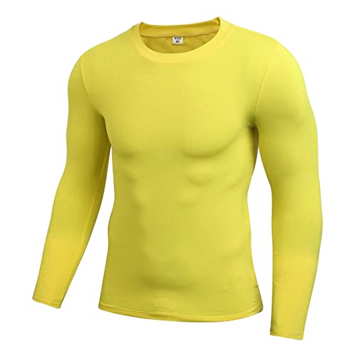 UGLY FROG Kompressions-Shirts Einfarbig Herren PRO Fitness Laufhose T-Shirt Stretch Sweat Schnell trocknend Langarm Shirt Kleidung 4002 von UGLY FROG