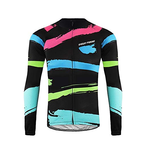 UGLY FROG Männer Radfahren Langarm Radfahren Jersey Winter with Fleece eine Menge Farben Antislip Ärmel Cuff Road Bike MTB Top Riding Shirt von UGLY FROG