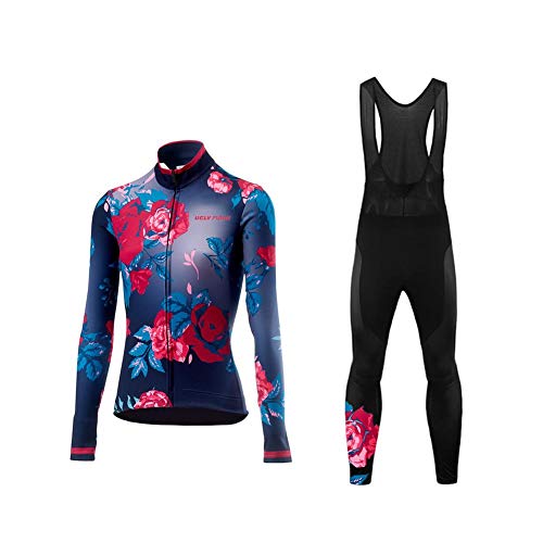 UGLY FROG Radtrikot Anzug Damen Winter Sport & Freizeit MTB Fahrradbekleidung Long Hemd Polyester Radsport Damen Hose Set von UGLY FROG