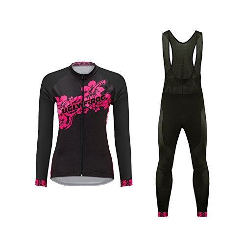 UGLY FROG Radtrikot Fahrradtrikot Fahrradbekleidung Damen Winter Thermisches Rad Trägerhose Radhose für Damen Top Outdoor Sports Radfahren Hose Fahrrad Thermo Lange Hosen Radlerhose Bibtights von UGLY FROG