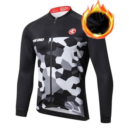 UGLY FROG Radtrikot Herren Langarm Herbst Winter Fleece Warm mit Taschen T-Shirt MTB Jersey Fahrradtrikot für Radsport Rennrad Sport für Außentemperatur 5-15°C UGLY FROG Radtrikot Herren Langarm Herbst Winter Fleece Warm mit Taschen T-Shirt MTB Jersey Fahrradtrikot für Radsport Rennrad Sport für Außentemperatur 5-15°C von UGLY FROG