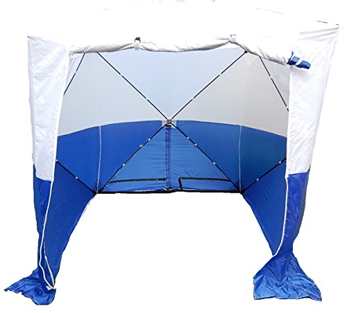 Einsatzzelt, Faltzelt ohne Boden, Montagezelt, Bauzelt, weiß/blau, Wetterschutz Einsatzzelt, Faltzelt ohne Boden, Montagezelt, Bauzelt, weiß/blau, Wetterschutz von UHATEX