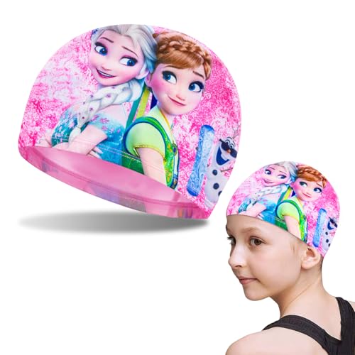Badekappe Kinder, Unisex Stoff-Badekappe, Frozen Cartoon Thema, Schwimmkappe Kinder 2-12Jahre, Weiche und Strapazierfähige Schwimmkappe sind für alle Wasseraktivitäten Geeignet Badekappe Kinder, Unisex Stoff-Badekappe, Frozen Cartoon Thema, Schwimmkappe Kinder 2-12Jahre, Weiche und Strapazierfähige Schwimmkappe sind für alle Wasseraktivitäten Geeignet von UHDS