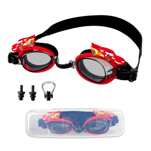 UHDS Schwimmbrillen für Kinder Cars, Bequeme Schwimmbrille UV-Schutz Anti-Fog Beschichtung, Taucherbrille für Mädchen Jungen Alter 3-12 Jahre mit Nasenklemmen, Ohrenstöpsel Und Brillenschachtel UHDS Schwimmbrillen für Kinder Cars, Bequeme Schwimmbrille UV-Schutz Anti-Fog Beschichtung, Taucherbrille für Mädchen Jungen Alter 3-12 Jahre mit Nasenklemmen, Ohrenstöpsel Und Brillenschachtel von UHDS