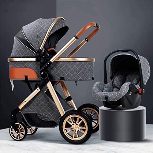 UIGJIOG 3 in 1 Kinderwagen Kutsche, Grau: Luxus Kinderwagen mit Anti-Shock Federn, Maxi-Canopy, Easy One-Hand Falten, 0-3 Jahre, 70 kg Tragfähigkeit UIGJIOG 3 in 1 Kinderwagen Kutsche, Grau: Luxus Kinderwagen mit Anti-Shock Federn, Maxi-Canopy, Easy One-Hand Falten, 0-3 Jahre, 70 kg Tragfähigkeit von UIGJIOG
