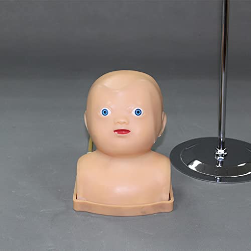 UIGJIOG Advanced Infant Head Venenpunktion Training Manikin Teaching Model Infant Full Head Injection Training Manikin Intravenöse Injektion Der Kopfhaut/des Kopfarms von UIGJIOG