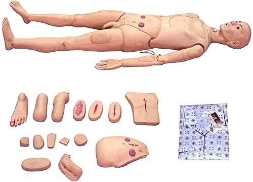 UIGJIOG Männliche Krankenpflege Manikin Multifunktionaler 170cm Patientenversorgung Manikin-Simulator menschliches anatomisches Modell für Krankenpflegeausbildung Ausbildung medizinische Versorgung von UIGJIOG