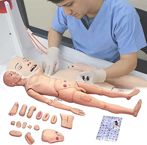 UIGJIOG Professional Training Patient Care Manikin Full Body Nursing Skills Training Manikin Education Supplies 170Cm Life Size Basic Patient Care Geriatric Human Model Multiple Functions von UIGJIOG