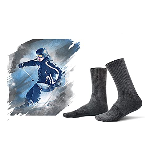 UIGJIOG Wandersocken Unifarben Für Herren & Damen,Sneaker Socken Leichte Trekking-Socken,39-43 Gepolsterte Laufsocken Baumwollsocken Atmungsaktiv (1 Paar) Outdoor Trekking, Anti-Blasen,Grau,39~43 von UIGJIOG