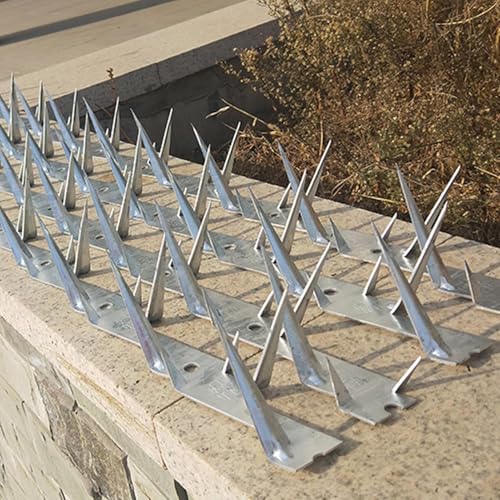 UIHECTA Anti Kletter Spikes,Anti Diebstahl Zaun Spikes,Metallspikes FüR AußEnwäNde,Verzinkungsverfahren,FüR Garten, Zaun Dach Fensterbank Wand,Um VöGel EichhöRnchen WaschbäRen Fernzuhalten,M,45pcs von UIHECTA