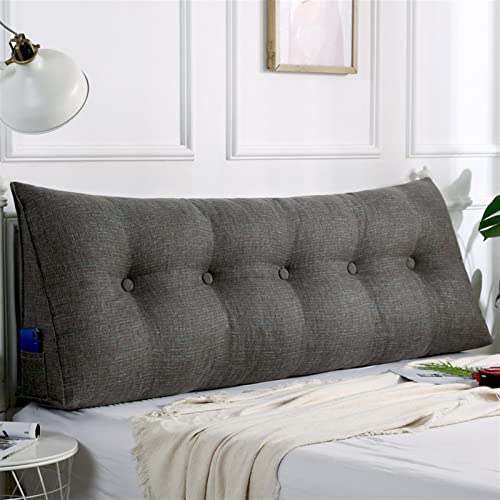 UIHECTA Dreieckiges Keilkissen, Positionierungshilfe Lesen RüCkenlehnen Kissen, Kopfteil Am Bett, Keillese Kissen, Dreieckskissen FüR Doppelbetten, Daybed RüCkenlehne,04,120×50×20cm von UIHECTA