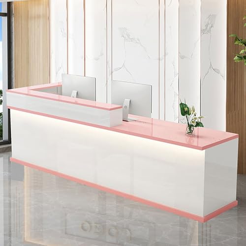 UIHECTA Firmen Rezeption, Empfangstresen, Kassentisch, Moderne, Schlichte Eckkasse, Mit AbschließBarer Schublade, FüR BekleidungsgeschäFt, SchöNheitssalon, Lobby,08 Higher Right,120×60×100cm von UIHECTA