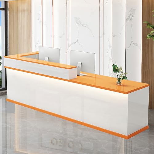 UIHECTA Firmen Rezeption, Empfangstresen, Kassentisch, Moderne, Schlichte Eckkasse, Mit AbschließBarer Schublade, FüR BekleidungsgeschäFt, SchöNheitssalon, Lobby,10 Higher Right,120×60×100cm von UIHECTA