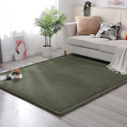 UIHECTA Korallensamtteppich, Baby Spielmatte, Krabbelteppiche, Yogamatte, Tatamimatte, Verdickter Memory Schaum, Rutschfester Bodenteppich, FüR Kinderzimmer Schlafzimmer Wohnzimmer,07,50 * 100cm von UIHECTA