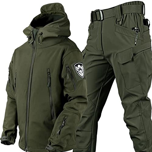 UIHECTA MilitäRische Softshell AnzüGe, Taktische Jacke Und Hose FüR Herren, Wasserdichter Armee Kampfanzug, Jagdbekleidung, Wasserdicht, Leicht, Draussen, Kapuzenpullover, Hose,003,Size: L UIHECTA MilitäRische Softshell AnzüGe, Taktische Jacke Und Hose FüR Herren, Wasserdichter Armee Kampfanzug, Jagdbekleidung, Wasserdicht, Leicht, Draussen, Kapuzenpullover, Hose,003,Size: L von UIHECTA