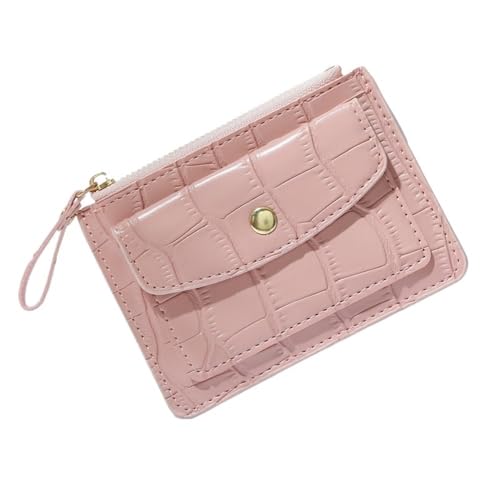 UIJIQX Modische Damen-Geldbörse mit Reißverschlussfach, Münztasche, Clutch, PU-Leder, Münzgeldbörse, mehrere Karten, Kartenhalter, kleine Geldbörse, rose, Einheitsgröße von UIJIQX