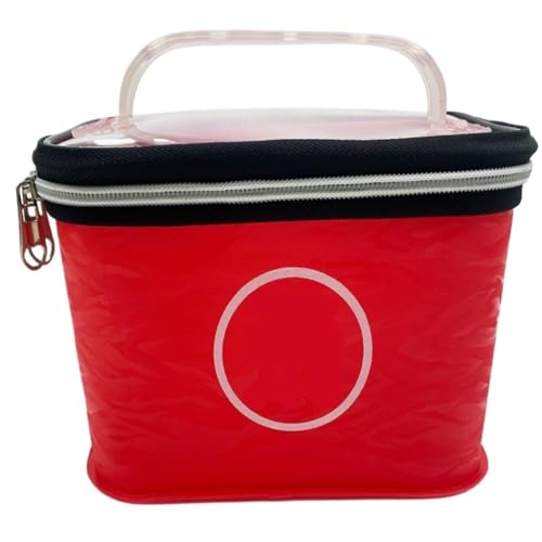 Angeleimer Outdoor-Angelbedarf, Eva-Eimer, Aufbewahrungsbox, Faltbare Angelbox, Angelschnur-Set, Zubehör, Aufbewahrungsbox Fischeimer(Red) von UINALAPS