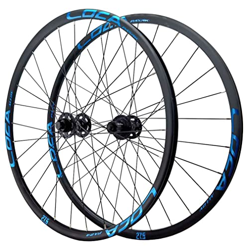 UIOPPOI Mountainbike Steckachse Radsatz 26/27,5/29 Zoll Felge MTB Scheibenbremsräder Centerlock versiegelte Lagernabe 28H für 7 8 9 10 11 12 Gang Kassette (Farbe: Blau, Größe: 29 Zoll) von UIOPPOI