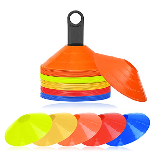 UISEBRT Markierungshütchen 50 Stück - Profi Markierungshütchen Set für Fussball, Hockey, Handball oder Trainingshilfe für Koordination UISEBRT Markierungshütchen 50 Stück - Profi Markierungshütchen Set für Fussball, Hockey, Handball oder Trainingshilfe für Koordination von UISEBRT