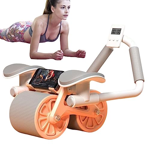 AB Rollerr Rad, Bauchtrainingsrolle, automatisches Rückprall-Bauchrad, Dual Round Exercise Roller für Rumpfmuskulatur, Heim-Körperform, Fitnessgerät für Arme, Bein, Rücken, Gesäß, Bauchmuskeltraining, von UKALOU