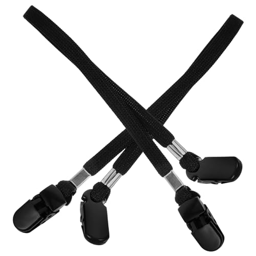 UKCOCO 2St Kappe Sonnenhut für Männer Golf-Marker-Hut-Clip Fischerhüte für Männer Aufhänger feichtucher gesichtsschal cappe Zubehör für Reisehutclips Hutclips aus Spitze Polyester Black von UKCOCO