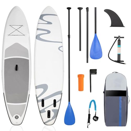 Stand Up Paddling Board, Inflatable Paddle Board, Stand Up Paddle Board Inflatable, Sup Board 320cm, Load Capacity Up to 210 Kg, Stand Up Paddle Board Surfboard for Beginners and Advanced Users von UKETO