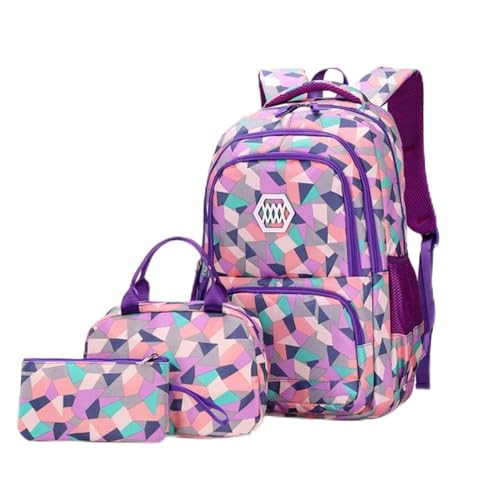 UKKD Schultasche 3 Set Schulranzen-Kind-Schule-Rucksack Für Jugendliche Boy Printed Wasserdicht Schoolbag Orthopädische Rucksäcke,3Setpurple-L UKKD Schultasche 3 Set Schulranzen-Kind-Schule-Rucksack Für Jugendliche Boy Printed Wasserdicht Schoolbag Orthopädische Rucksäcke,3Setpurple-L von UKKD