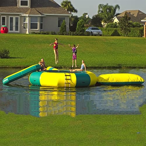 Aufblasbares Sommer-Wassertrampolin, PVC, aufblasbares Wassertrampolin, springendes schwimmendes Trampolin, Outdoor-Wasserspiel-Plattform, geeignet für Seen/Strände (3 m) von UKLSAMZR