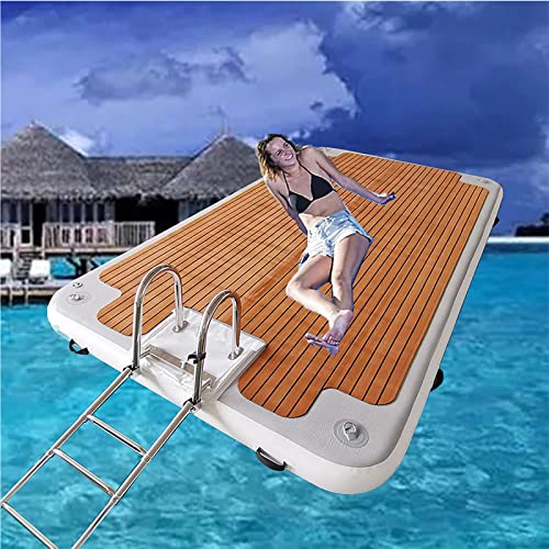 Tragbare Wassersurfmatte, aufblasbares Schwimmdock, Strandfloß, Motorbootdock, Angelplattform, Freizeit-Yogamatte, Inseldeckmatte (1.5 * 2m) von UKLSAMZR