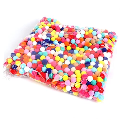 ULDIGI 1000 Stück elastischer Plüschball Plüschballzubehör DIY Polyesterball Plüschkugel bunter Plüschball Polyester-Ball-DIY-Material Kostümzubehör Kugel Colorful von ULDIGI