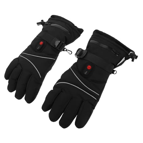 ULTECHNOVO 1 Paar Beheizbare Handschuhe Elektrische Handschuhe Wiederaufladbare Handwärmer Handschuhe Für Männer Elektrische Heizhandschuhe Skihandschuhe Herrenhandschuhe Black Polyester von ULTECHNOVO