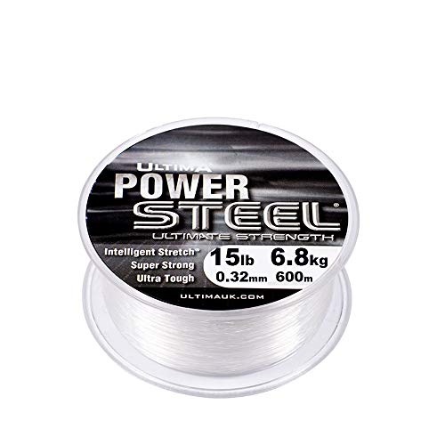 Ultima Power Steel Super Sterk Angelschnur 600m Spule, Transparent, 0.32mm-15.0lb/6.8kg Ultima Power Steel Super Sterk Angelschnur 600m Spule, Transparent, 0.32mm-15.0lb/6.8kg von Ultima