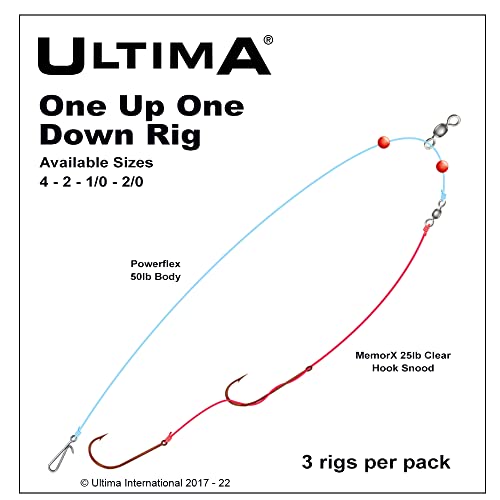 Ultima Unisex-Adult 1 Up 1 Down Rig Sea Fishing, Clear, 4 von Ultima