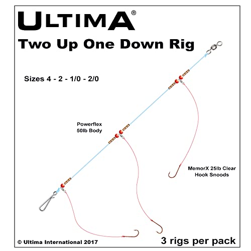 Ultima Unisex-Adult 2 Up 1 Down Rig Sea Fishing, Clear, 1/0 Ultima Unisex-Adult 2 Up 1 Down Rig Sea Fishing, Clear, 1/0 von Ultima