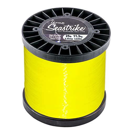 ULTIMA Unisex-Adult Seastrike Sterk Angelschnur-500gr Spule, Neongelb, 0.45mm-25.0lb/11.4kg ULTIMA Unisex-Adult Seastrike Sterk Angelschnur-500gr Spule, Neongelb, 0.45mm-25.0lb/11.4kg von Ultima