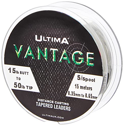 Ultima Vantage Tapered Leader 5 / Spule, Transparent, 15.0lb/6.8kg > 50.0lb/22.7kg von Ultima