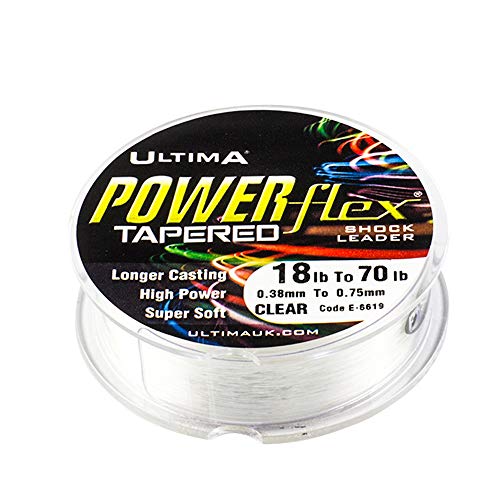 Ultima Powerflex Tapered Leader 5 / Spule, Transparent, 15.0lb/6.8kg < 60.0lb/27.3kg von Ultima