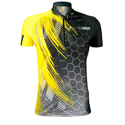 ULTRANNER - BERNIA | Herren Radtrikot Kurzarm - Ultraleichtes Atmungsaktives Sport T-Shirt - Fahrradtrikot zum Rennradfahren, MTB, Traillauf - Neonfarbig für Bessere Sichtbarkeit ULTRANNER - BERNIA | Herren Radtrikot Kurzarm - Ultraleichtes Atmungsaktives Sport T-Shirt - Fahrradtrikot zum Rennradfahren, MTB, Traillauf - Neonfarbig für Bessere Sichtbarkeit von ULTRANNER