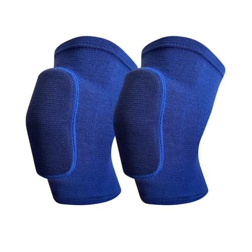 ULYTMMJG Sport-Knieschoner 1 Paar Verdickte Sport Kneepad Schwamm Knie Pads Relief Knie Brace Unterstützung for Fitness Tanzen Übung Schützen Knie Protector Für Sport(Blue,L for Adult) von ULYTMMJG