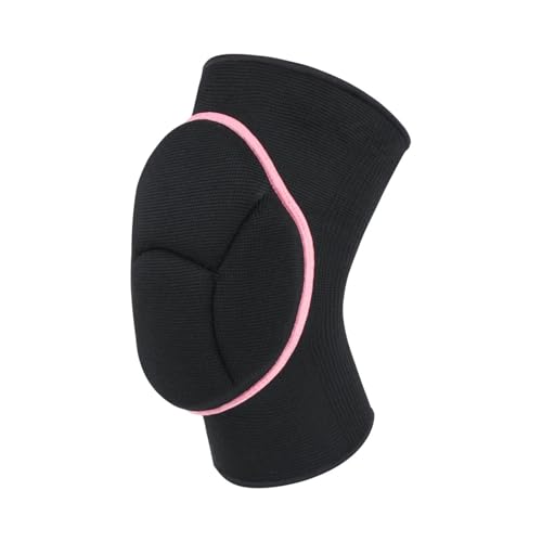 ULYTMMJG Sport-Knieschoner 1Pc Sport Schutz Knie Pads Dicken Schwamm Fußball Volleyball Anti-Slip Kneepad Brace Für Sport(1pc Black pink,S) von ULYTMMJG