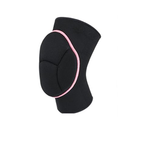 ULYTMMJG Sport-Knieschoner Mädchen Sport Kompression Knie Pads Elastische Protector Verdickung Schwamm Knie Brace Unterstützung for Tanz Workout Ausbildung Yoga Praxis Für Sport(Black Pink,L) von ULYTMMJG