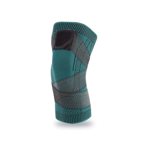 ULYTMMJG Sport-Knieschoner Sport Kneepad Männer Frauen Druck Elastische Knie Pads Unterstützung Fitness Ausrüstung Basketball Volleyball Brace Schutz Verband Für Sport(Green 1 Piece,M) von ULYTMMJG