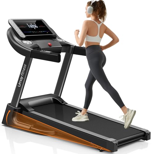 UMAY Laufband mit Steigung 14km/h, Laufband Für Zuhause Klappbar mit 3,0 PS Motor und 3 Steigungsstufen, Foldable Treadmill for Home mit 12 Trainingsprogrammen, Max Belastung 136KG UMAY Laufband mit Steigung 14km/h, Laufband Für Zuhause Klappbar mit 3,0 PS Motor und 3 Steigungsstufen, Foldable Treadmill for Home mit 12 Trainingsprogrammen, Max Belastung 136KG von UMAY