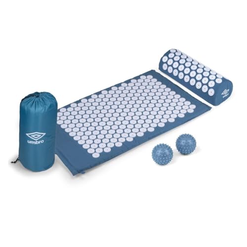 Umbro Akupressurmatte - Massagematte - Akupressurmatte mit Kissen - Nagelbrett 71x42 cm - Akupunktur Matte Inkl. 2x Trigger Point Ball & Tragetasche Umbro Akupressurmatte - Massagematte - Akupressurmatte mit Kissen - Nagelbrett 71x42 cm - Akupunktur Matte Inkl. 2x Trigger Point Ball & Tragetasche von UMBRO